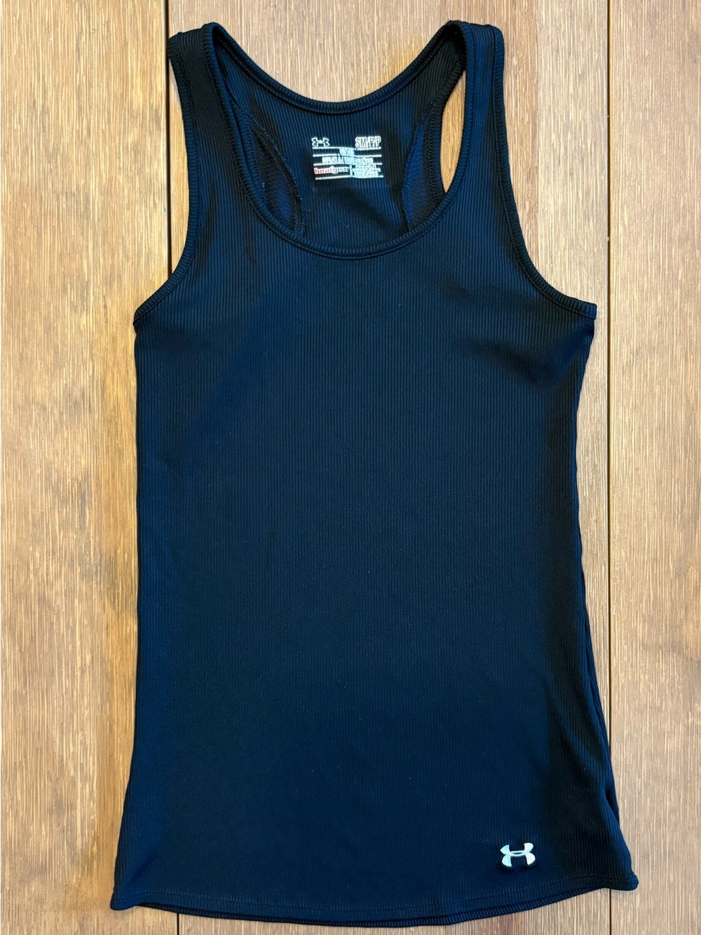 Under Armour Black Ribbed Racerback Tank Top Women’s Small